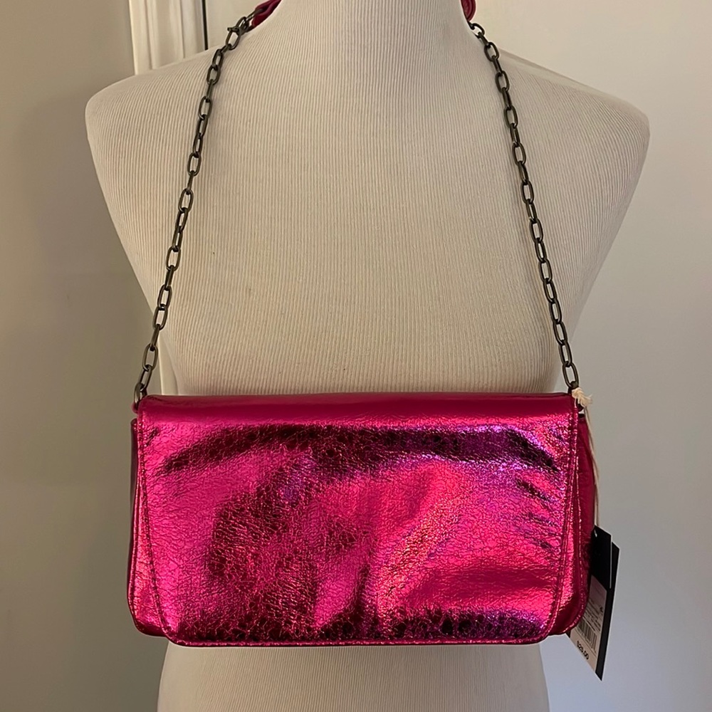 Universal Thread Flap Metallic Pink Crossbody Bag